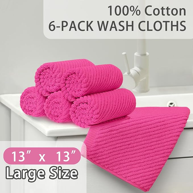 VOOVA & MOVAS Hot Pink Washcloths - Image 3