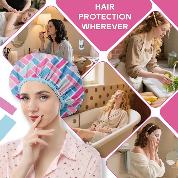 Years calm Waterproof Shower Cap - Image 8