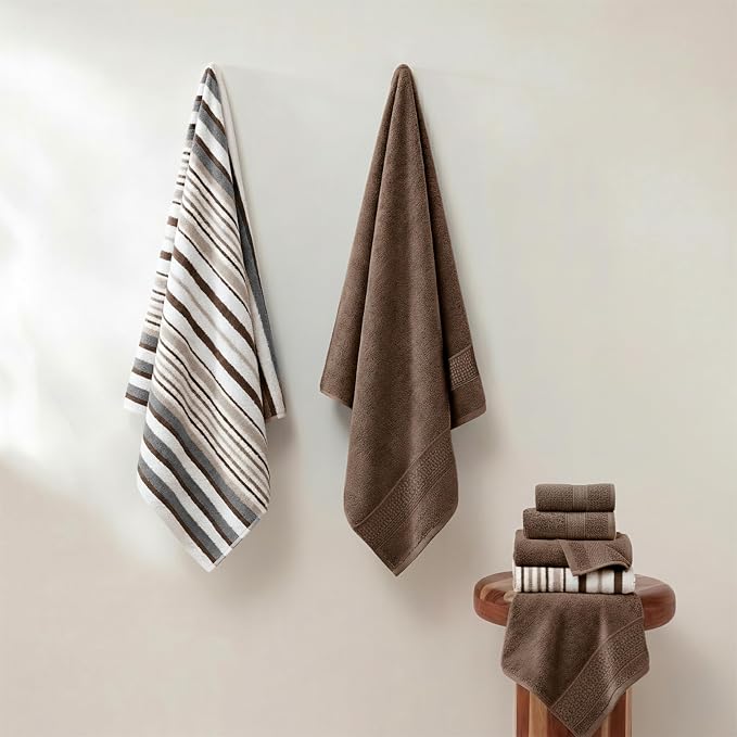 Modern Threads Pax 6-Piece Reversible Yarn Dyed Jacquard Towel Set - Image 2