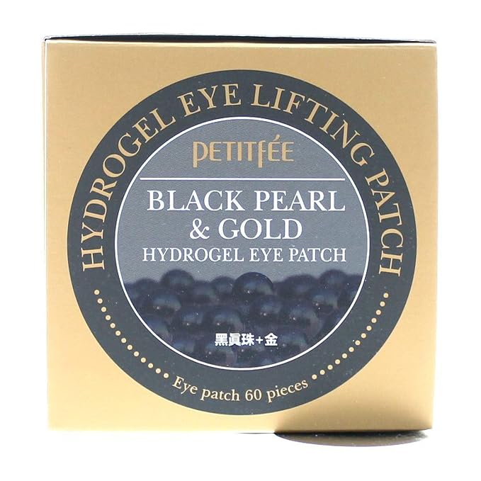 Petitfee Black Pearl & Gold Hydrogel Eye Patch, 60 Pieces, 2.96 oz by PETITFEE