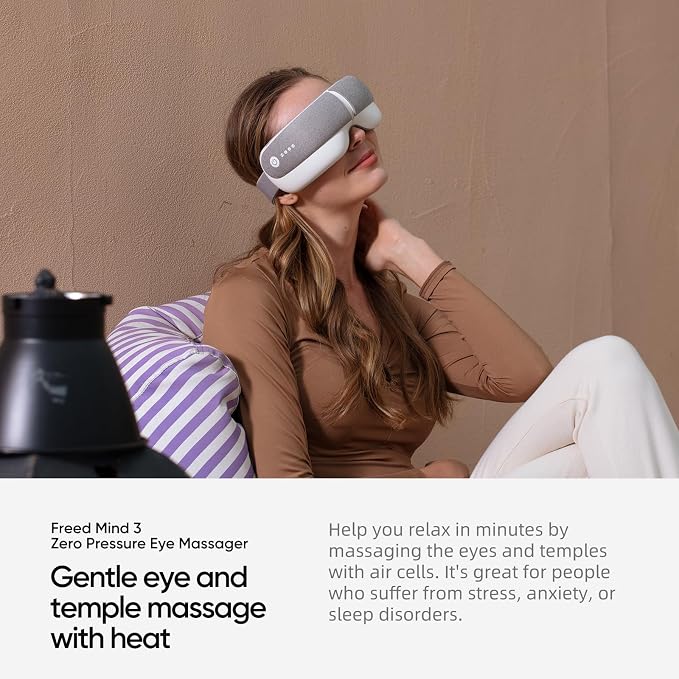 Eye Massager & Bluetooth Heat Sleep mask, Parents Gift Sets |With storage bag & - Image 3