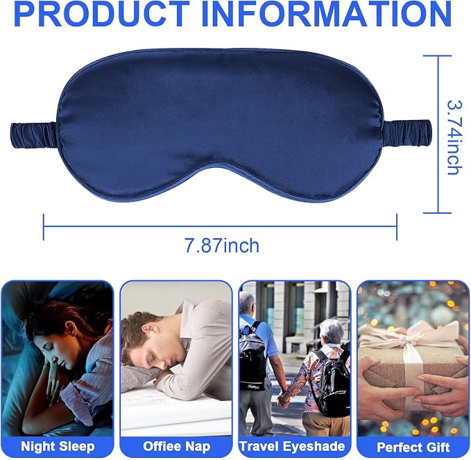 2Pack Silk Sleep Mask, Eye Mask - Image 2