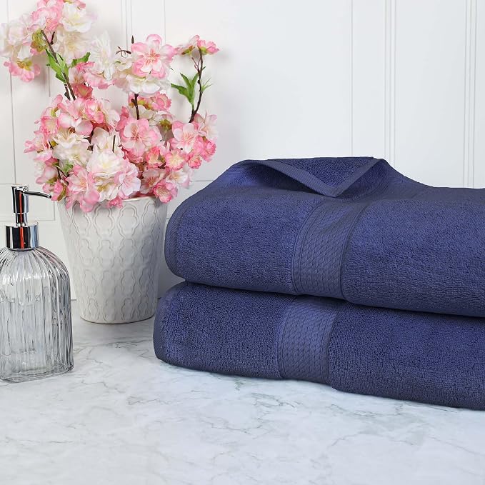 SUPERIOR Egyptian Cotton Pile Bath Sheet Set of 2, Ultra Soft Luxury Towels by SUPERIOR