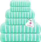 CASA COPENHAGEN Ecstatic 6Pcs 100% Egyptian Cotton Large Designer Towels Gift by CASACOPENHAGEN