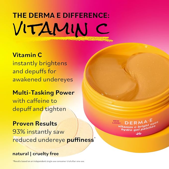 Derma E Vitamin C Bright Eyes Hydro Gel Under Eye Patches - Image 5