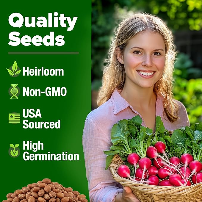 HOME GROWN Cherry Belle Radish Seeds 800+ Heirloom Non-GMO Seeds - Image 2
