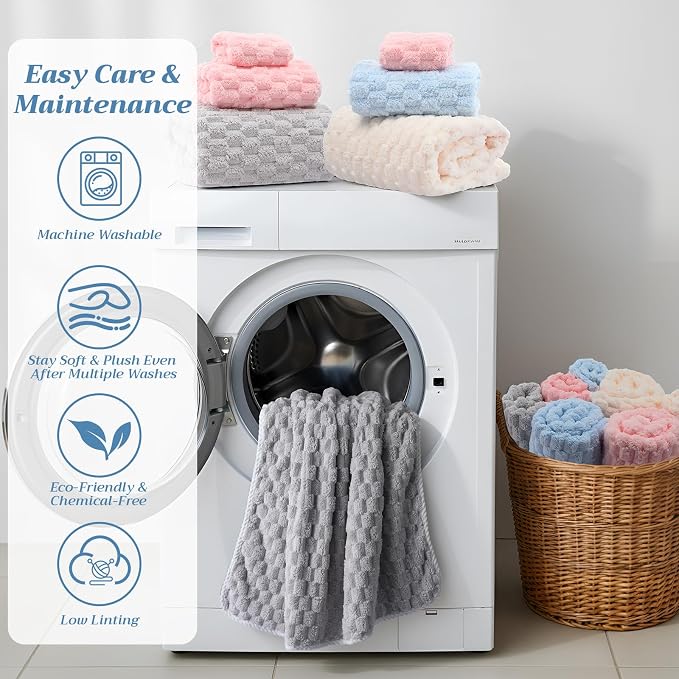 Gilprop 12 Pcs Soft Bath Towels Set - Image 6