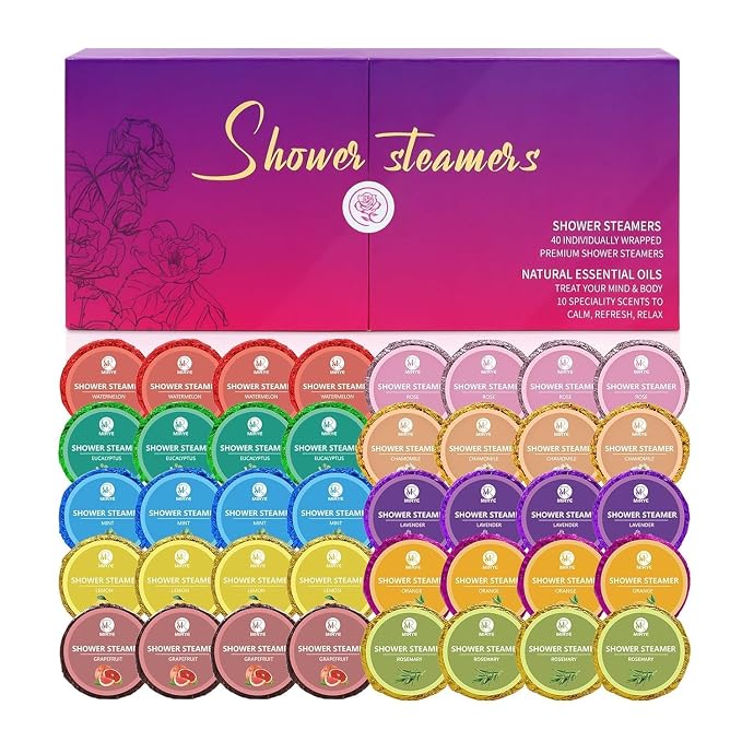 40 PCS Shower Steamers Aromatherapy by MIRYE