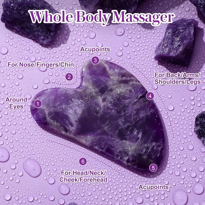 rosenice Gua Sha Facial Tools Natural Gua Sha Scraping Massage Tool - Image 4