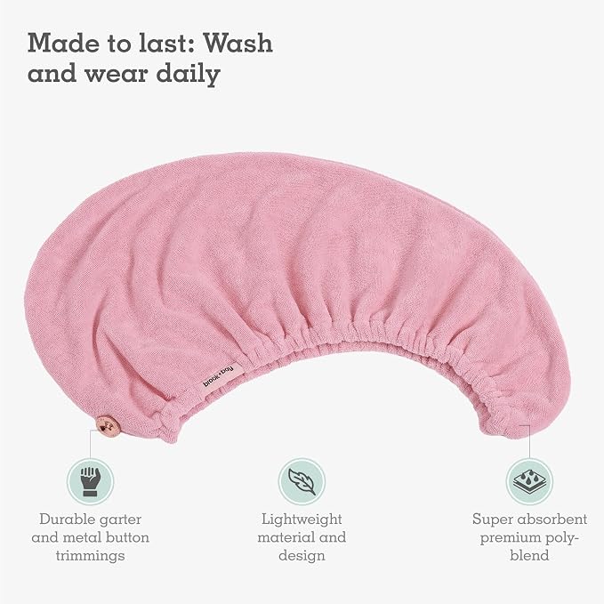 Brook + Bay Microfiber Hair Towel Wrap - Image 3