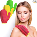 3 Pieces Korean Exfoliating Mitt Exfoliating Washcloth Korean Body Scrub Mitt by Tatuo