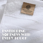 White Hand Towels Set for Bathroom, 6 Pack - Image 3