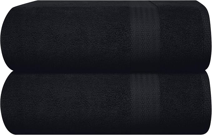 GLAMBURG Premium Cotton Oversized 2 Pack Bath Sheet 35x70-100% Pure Cotton by GLAMBURG