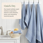 Springtree Home 100% Cotton Bath Towel Set of 4 | Super Soft & Absorbent - Image 3