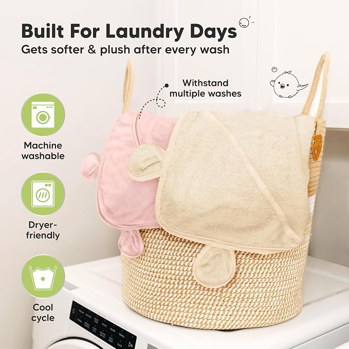 KeaBabies 2-Pack Hooded Baby Towels - Image 5