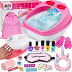 Kids Foot Spa & Nail Kit Set, Kids Spa Day Kit by BBascolor