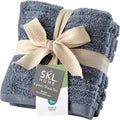 SKL Home CloudSoft Cotton Luxury 4-Piece Washcloth Set, Smoke Blue by SKLHomebySaturdayKnightLtd