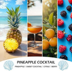 Pineapple Cocktail Candles, 7oz Pineapple Cocktail Scented Candle, Natural Soy - Image 2