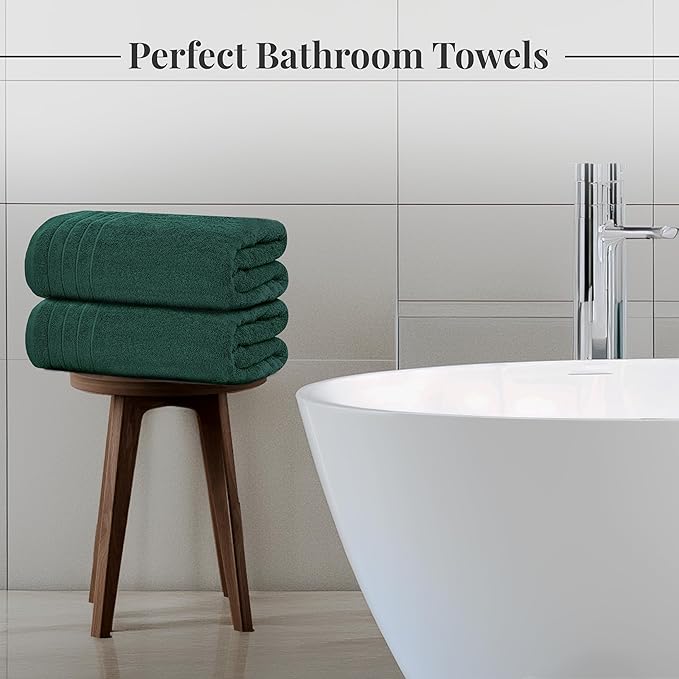 Tens Towels Pack of 8 Towels Set, 2 Extra Large Bath, 2 Hand, 4 Washcloths - Image 2