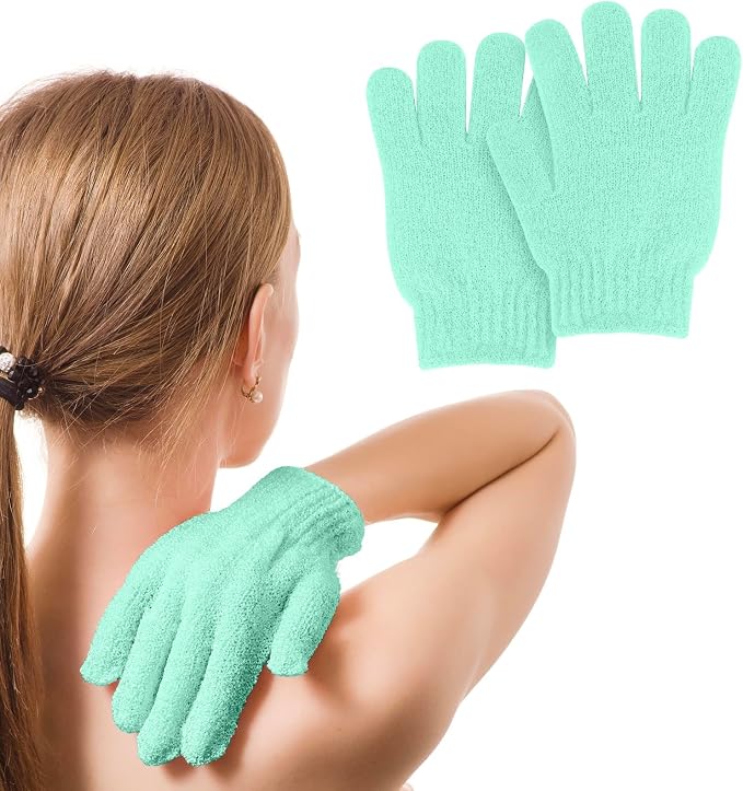 MOLOPPO 2 PCS Exfoliating Glove, Scrub Gloves Exfoliating, Body Exfoliator by MOLOPPOCase