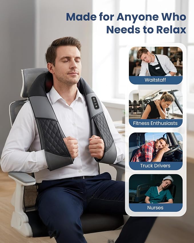 COMFIER Cordless Neck Massager, Shiatsu Shoulder Massager - Image 5