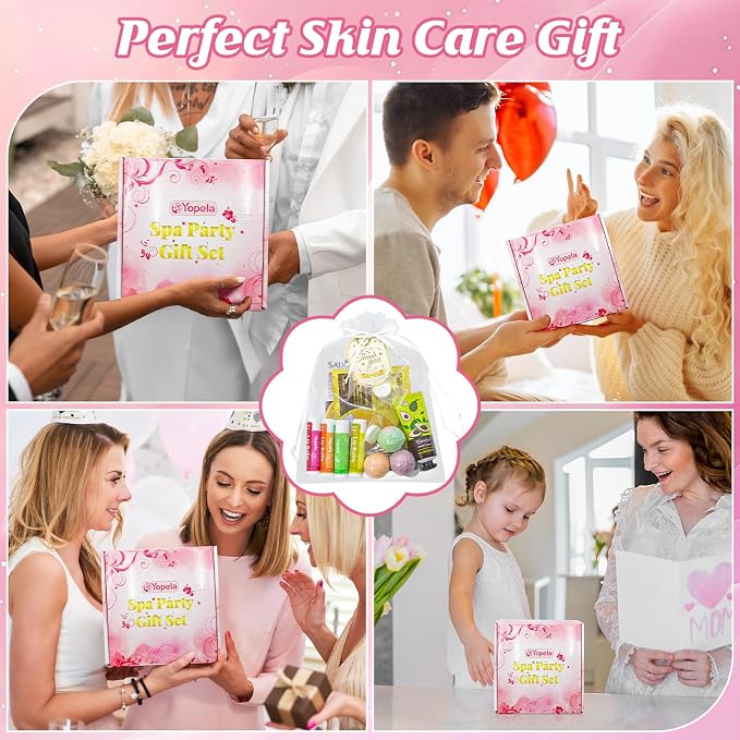 128 PCS Spa Party Supplies for Women, Spa Kit Include Lip Balm, Facial Masks - Image 6