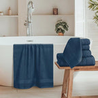 Belizzi Home 8 Piece Towel Set 100% Ring Spun Cotton, 2 Bath Towels 27x54 - Image 3