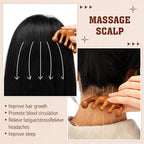 LemonRoad 12 Pack Wooden Scalp Massager Natural Sandalwood Wide Tooth Combs - Image 7