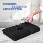 White Classic Black Bath Towels 27x54 Inch, Cotton Towel Set - Image 5