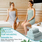 Mixweer 16 Pieces Bath Towels Sets Quick Dry Towel Set - Image 5
