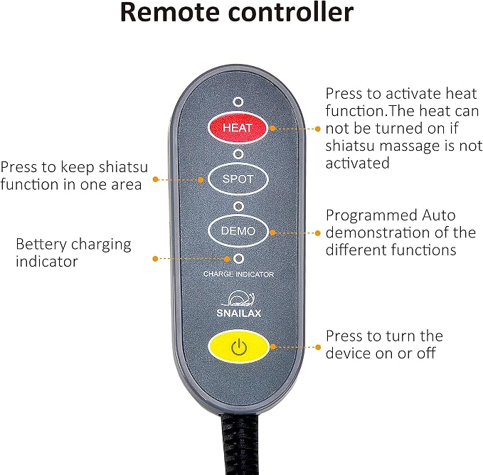 Snailax Cordless Shiatsu Back Massager - Image 8