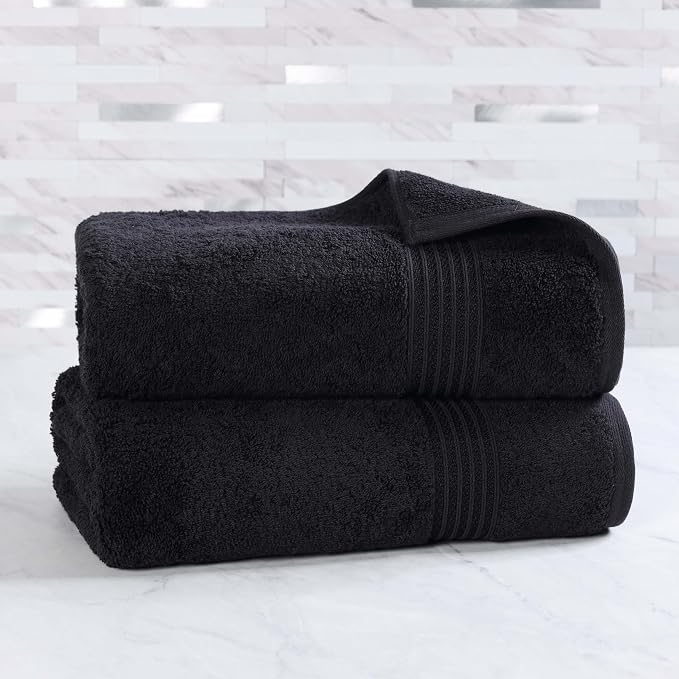 Superior Egyptian Cotton 2-Piece Bath Sheet Towel Set, Oversized Body Towels - Image 2