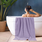 BOUTIQUO 100% Cotton 2 Pack Bath Towel Set 28x55 inches, Eco-Friendly Large - Image 5