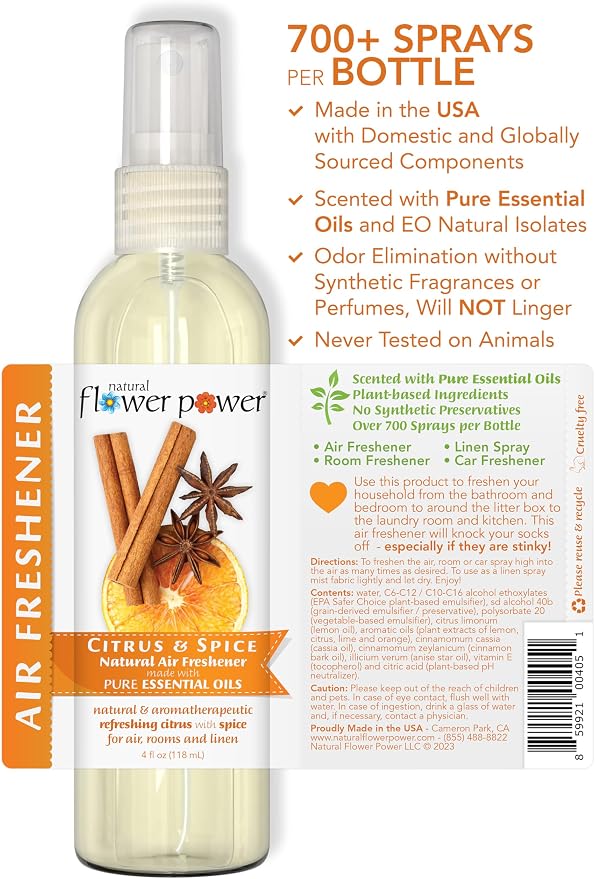 Natural Flower Power Air Freshener Spray - Image 3