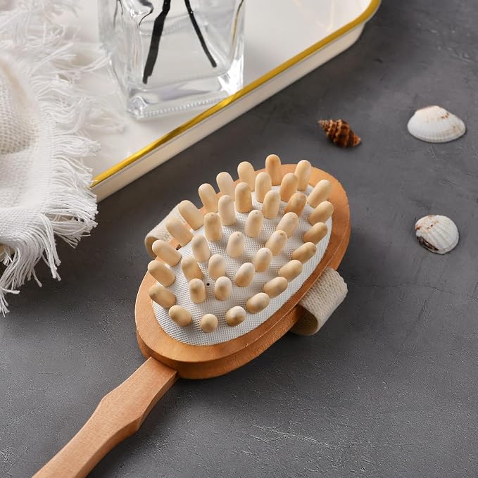 Dry Brushing Body Brush Set – Natural Bristle Spa Exfoliator Kit - Image 9