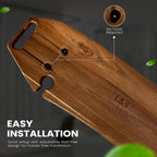 Lush & Style Premium Large Bathtub Tray Large & Thick 35x10 Inch, Acacia Wood - Image 4