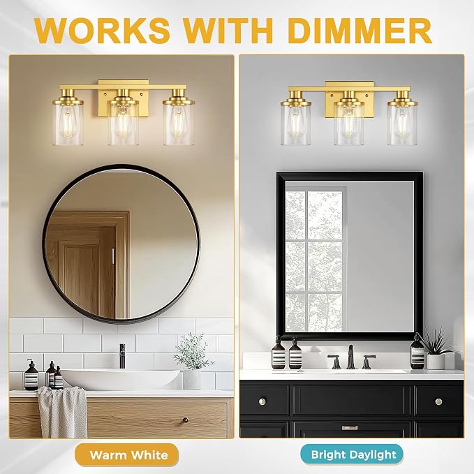 L LOHAS LED 3 Light Bathroom Vanity Light, Vanity Lights - Image 4