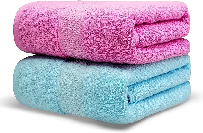 Cotton Bath Towels Set, 2-Piece Set Super Absorbent Quick Drying, Suitable by Weierduosi