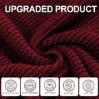 VOOVA & MOVAS Red Washcloths, Bath Hand Towels Set - Image 2