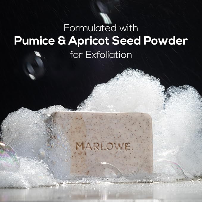 MARLOWE. No. 102 Body Scrub Soap 7 oz, Oud Wood, Exfoliating Soap Bar - Image 3