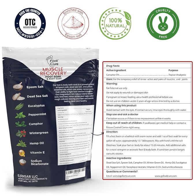 FOOT CURE Tea Tree Oil & Muscle Foot Soak - Image 2
