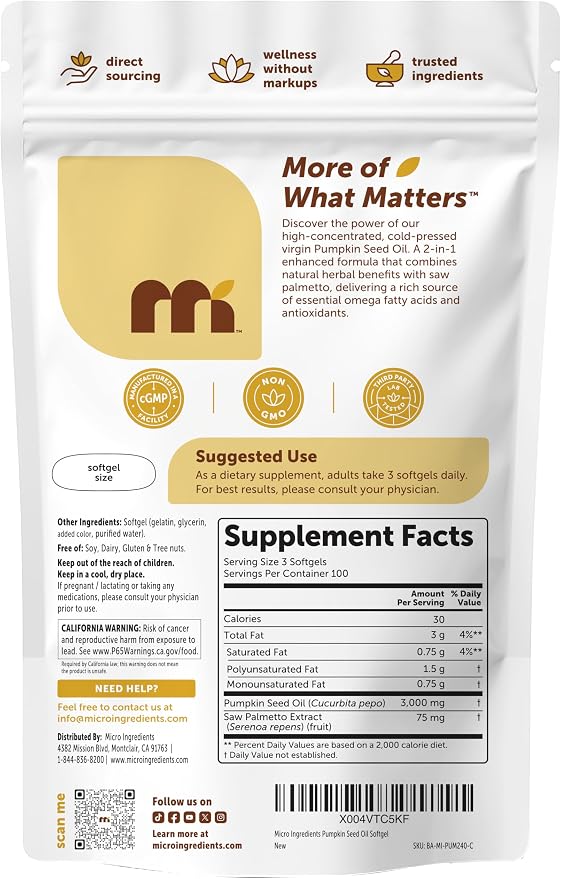 Micro Ingredients Pumpkin Seed Oil - Image 7