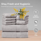Ariv Towels Pack of 8, Premium Cotton Towel Set, Super Soft, Quick Dry - Image 2
