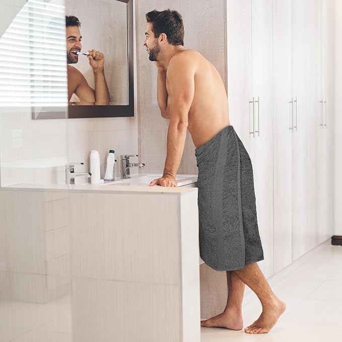 Commercial Bulk Pack of 12 Large Bath Towels – 100% Cotton Terry 24" x 50" – - Image 7