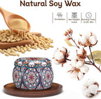 TranquilBliss Scented Candle Set, 4 Pack Soy Wax Candles, 120H Burn Time - Image 4