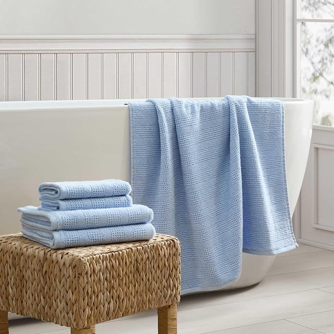 Martha Stewart - Bath Towels, Soft & Absorbent 100% Cotton Towels, Solid 500 GSM - Image 2