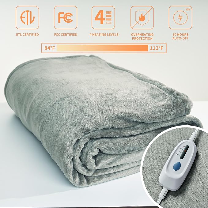 JET'S HOME Heated Blanket Twin 62"x84" - Image 2