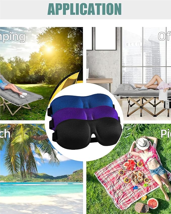 Soft 3D Blackout Sleep Eye Mask 1 Pack - Image 5