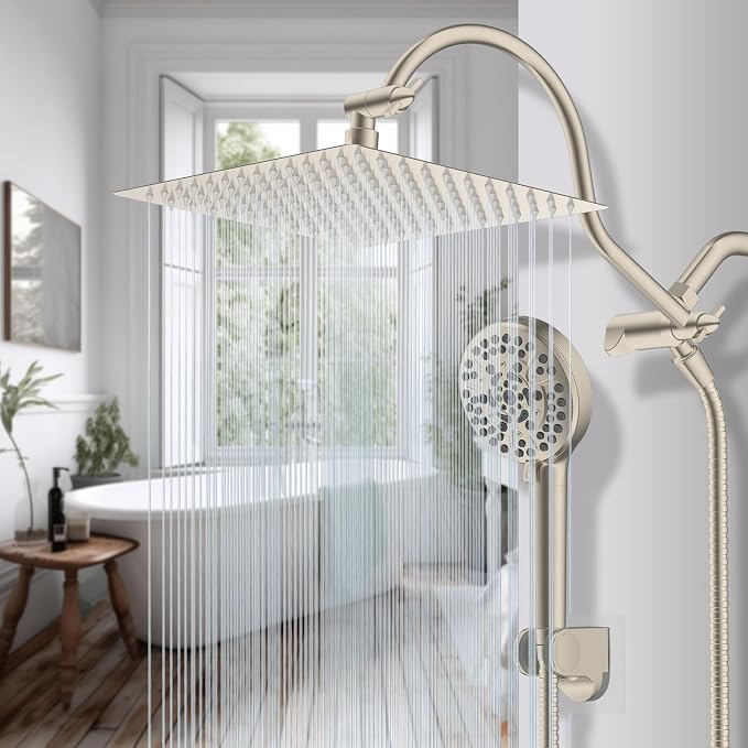 Hibbent 12'' All Metal CUPC Certified Shower Head, High Pressure Rainfall - Image 9