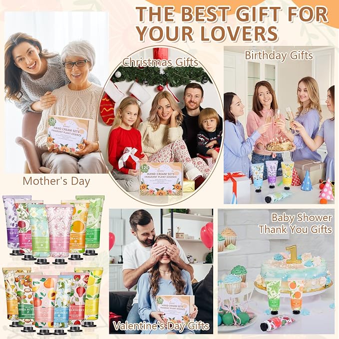 120 Pack Hand Cream Gift Set For Women, Mothers Day Gifts, Teacher Appreciation - Image 7